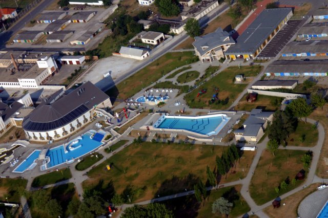 Gyógyfürdő Tiszaújváros -  felülnézetből